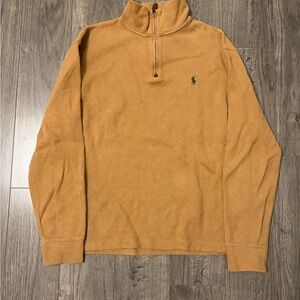 Ralph Lauren Men’s Zip-Up Fleece Pullover - Camel Brown